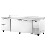 True TWT-93D-2-HC~SPEC3 - Work Top Refrigerator, three-section, (2) solid doors, (2) drawers